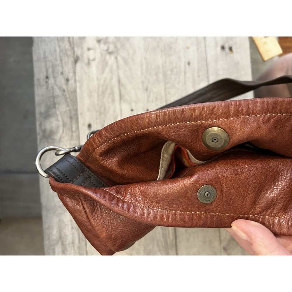 Rough And Tumble Bag Leather Cognac Distressed Boho Limited - Picture 5 of 15
